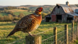 Farmland Fence Grouse
