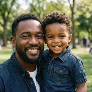 Father Son Smiles