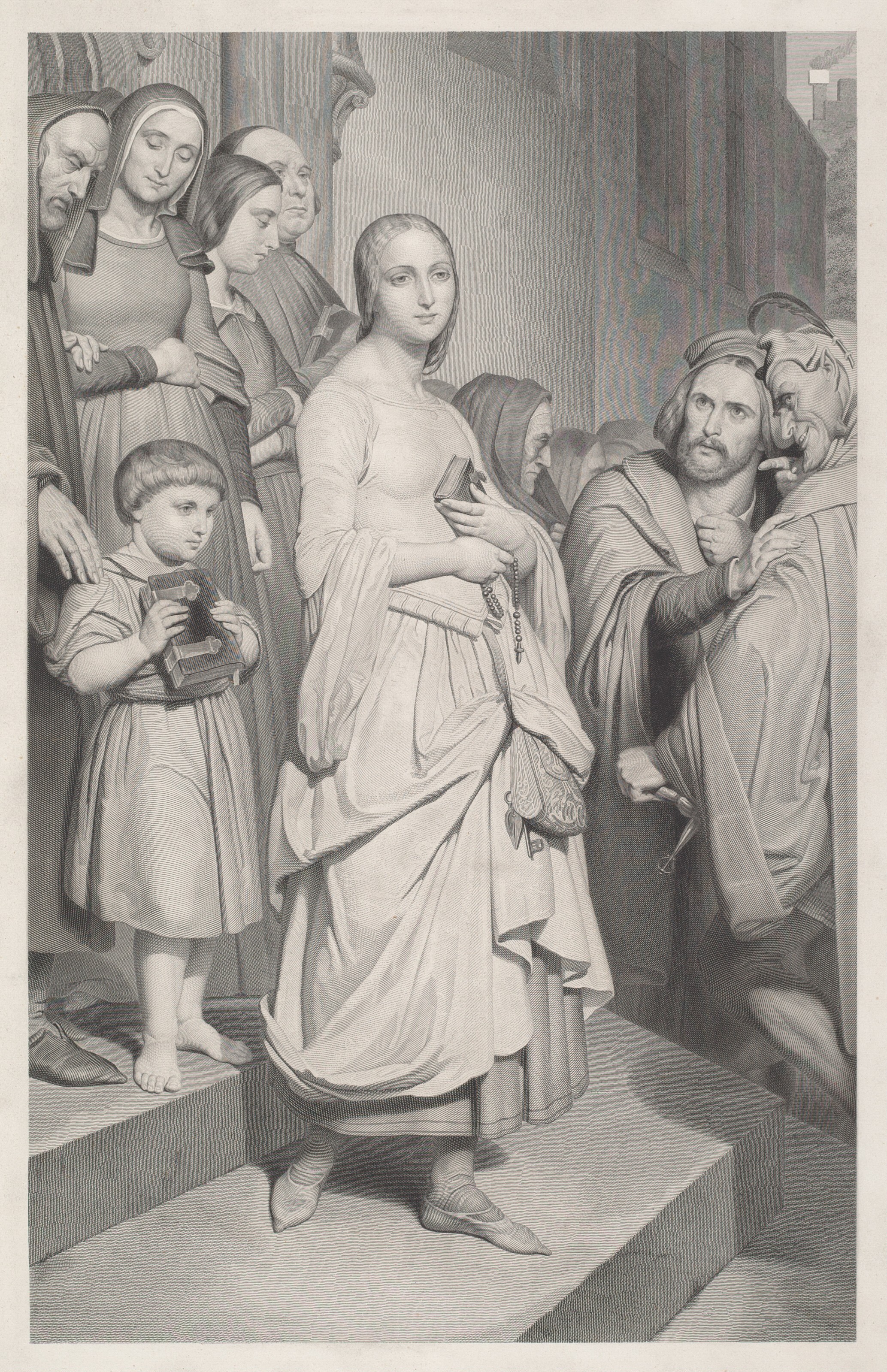 Faust Seeing Marguerite for the First Time by Adolphe Alexandre Joseph Caron