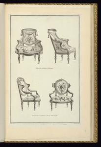 Fauteuils ovals meublans, en forme de Dormeuse