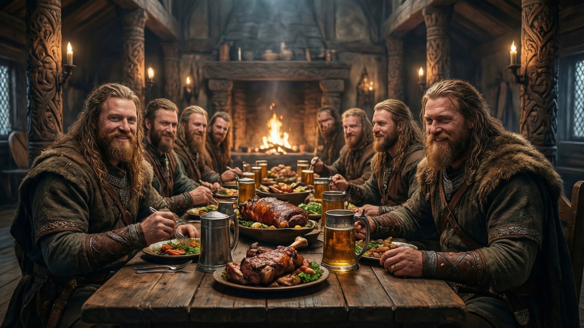 Feast in the Long Hall by Wallpapers.art Studio