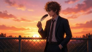 Feather at Sunset