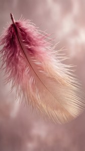 Feathers Pink Rose Gold