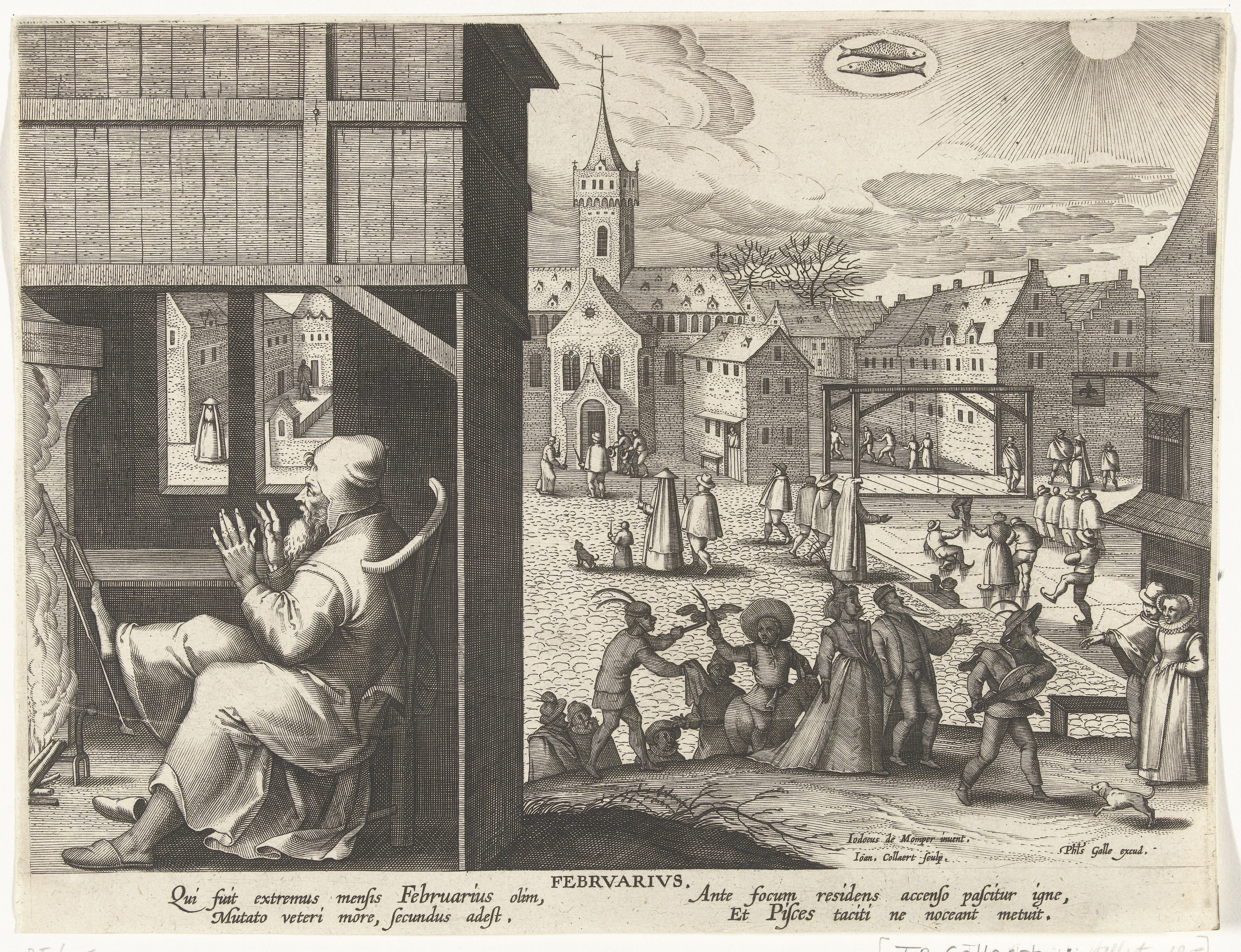 Februari by Jan Collaert (II)