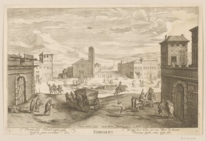 Februarius: vastenavondscène op een Italiaans plein