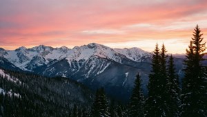 February Mountain Sunset