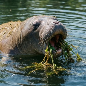 Feeding Manatee