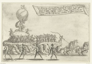 Feest te Florence: praalwagen van Atlas en de zon
