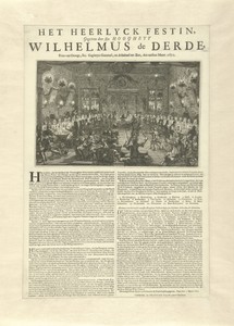 Feestmaal door Willem III op 1 maart 1672 gegeven ter ere van zijn benoeming tot kapitein-generaal
