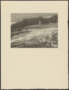 [Female Nude at the Shore Walking on Cliffs]