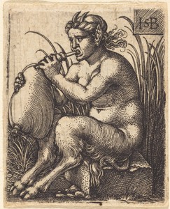 Female Satyr Playing a Bagpipe