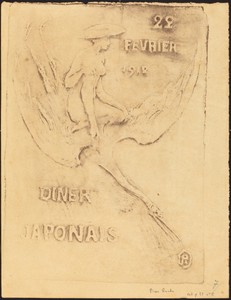Femme et Cygne, 22 fevrier 1912, Diner Japonaise (Woman and Bird, 22 February 1912, J