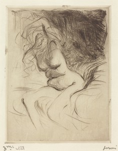 Femme nue passant sa chemise (Nude Woman Taking Off Her Chemise)