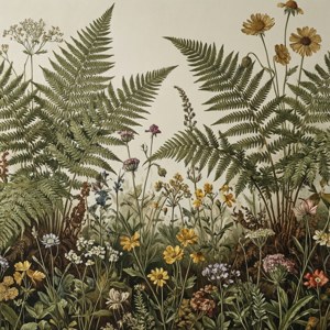 Fern and Wildflower