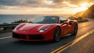 Ferrari at Sunset