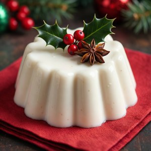Festive Holly Blancmange
