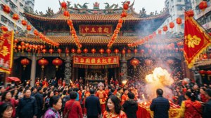 Festive Temple Celebration