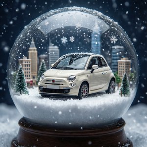 Fiat 500 Snow Globe