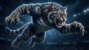 Fierce Leaping Wildcat
