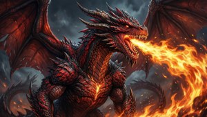 Fierce Red Dragon