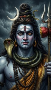 Fierce Shiva with Trident