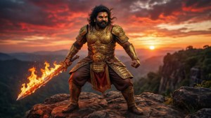 Fierce Warrior at Sunset