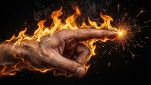 Fiery Hand Pointer
