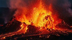 Fiery Lava Impact