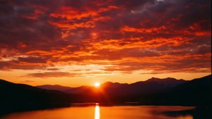 Fiery Mountain Sunset