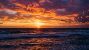 Fiery Ocean Sunset