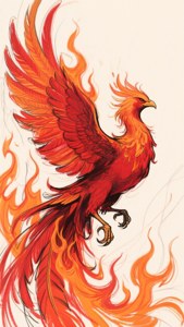 Fiery Phoenix Cool Drawing