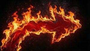 Fiery Red Arrow