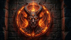 Fiery Sigil on Stone
