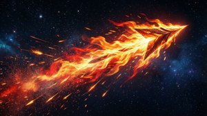 Fiery Space Arrow