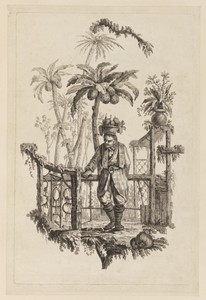 Figure With Basket of Fruit on Head