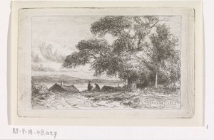 Figuren aan een landweg