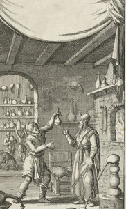 Figuren in een laboratorium