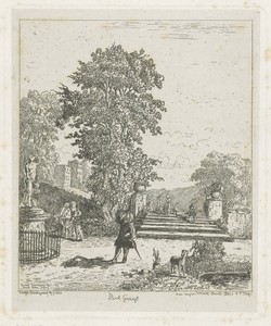 Figuren in een park