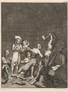 Figuren vinden een mummie in een piramide