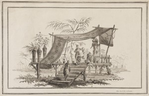 Figures Climbing Up Stairs to Altar