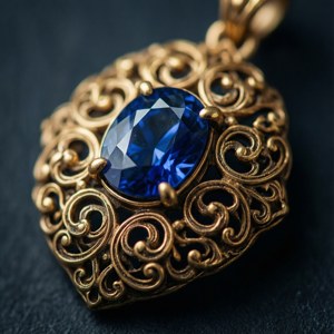 Filigree Sapphire Pendant