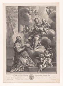 Filippo Neri in aanbidding voor Maria en Kind