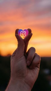 Finger Heart Sunset