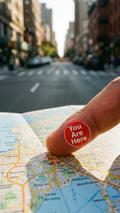 Finger on Map
