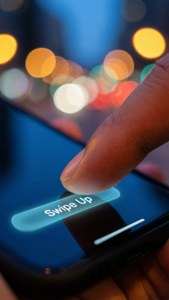 Finger Tap Swipe Up