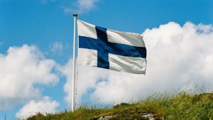 Finland Flag Blue Sky