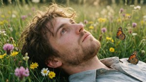 Finn in a Flower Field