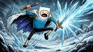 Finn vs Ice King Battle