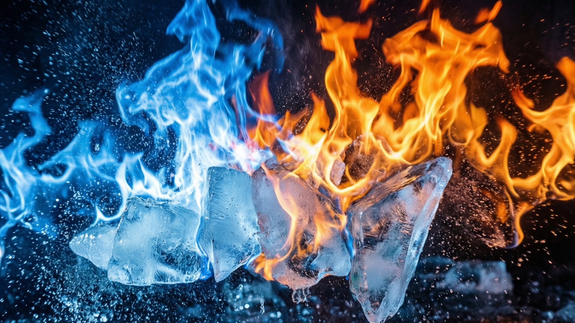Fire and Ice by Wallpapers.art Studio