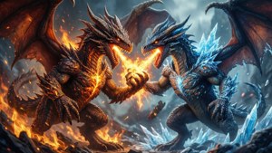 Fire and Ice Dragons